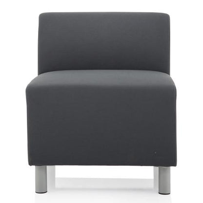 Melia Straight Back Sofa Grey Fabric