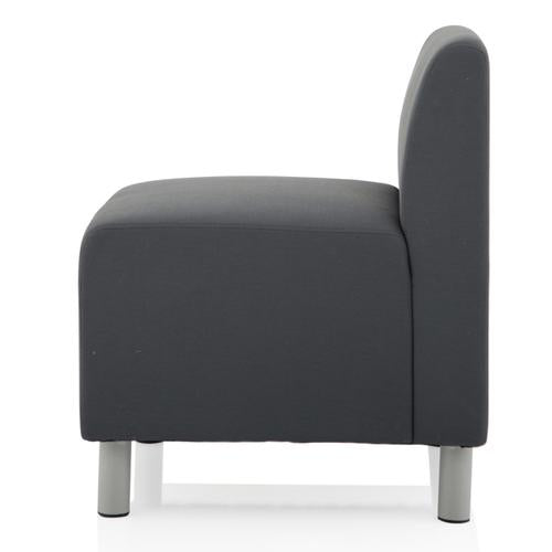 Melia Straight Back Sofa Grey Fabric