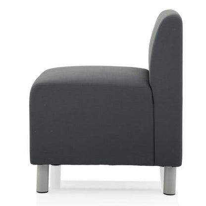 Melia Straight Back Sofa Grey Fabric