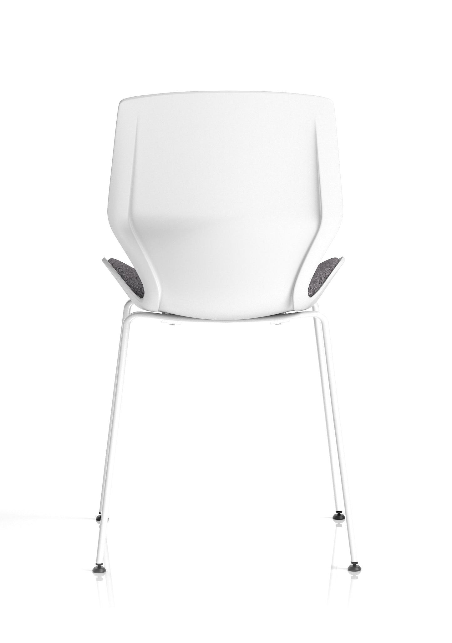 Florence White Frame Fabric Seat Visitor Chair