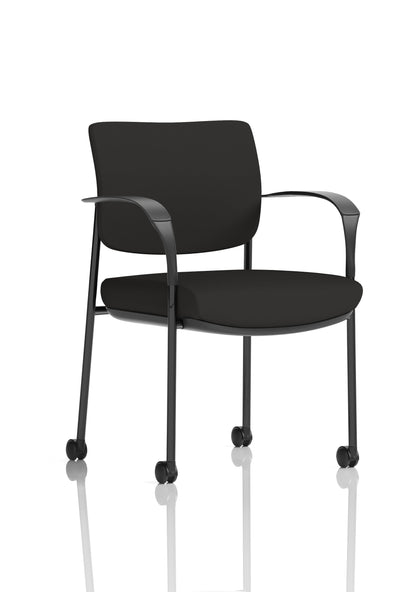 Brunswick Deluxe Medium Back Visitor Office Chair with Arms with Castors