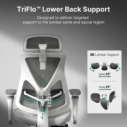 Hinomi D3 Ergonomic TriFlo™ Lower Back Support Office Chair