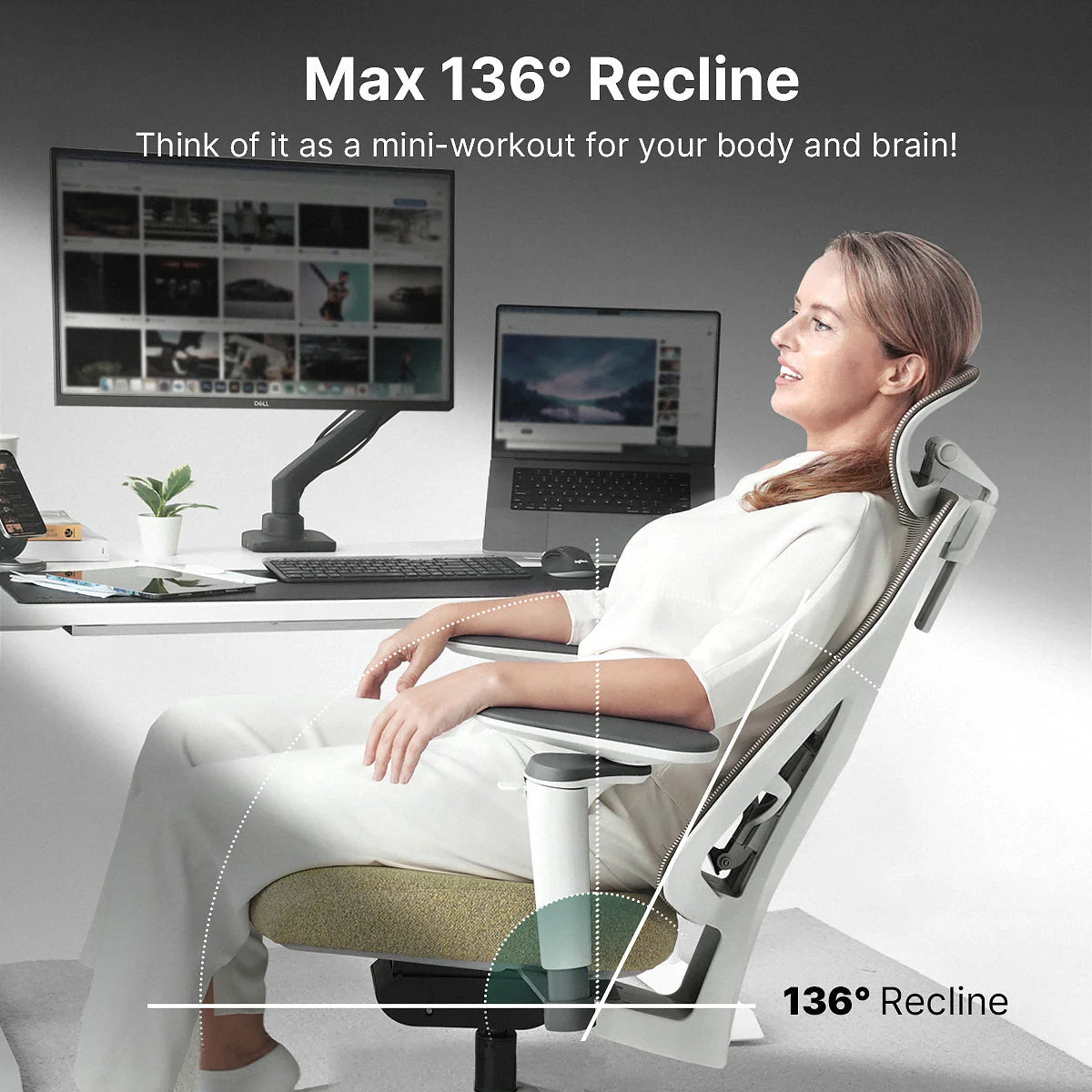 Hinomi D3 Ergonomic TriFlo™ Lower Back Support Office Chair