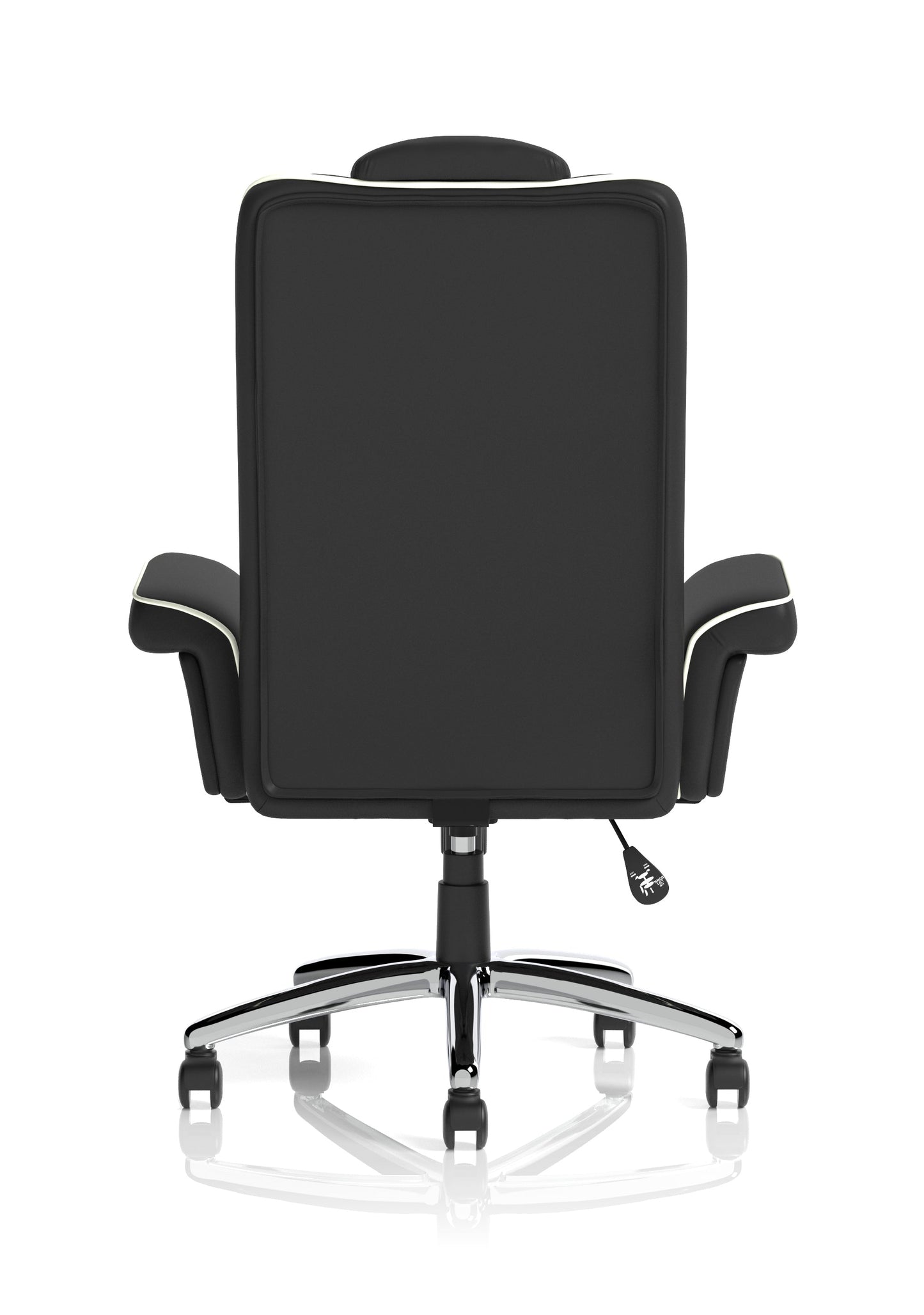Chelsea High Back Soft Black Leather Swivel Executive Office Chair with fixed Armrests