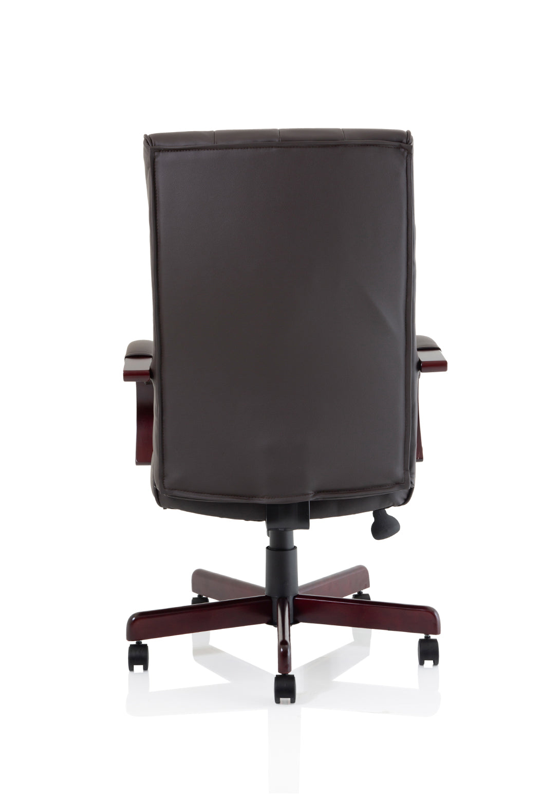 Chesterfield High Back Leather Executive Swivel Office Chair with fixed Armrests