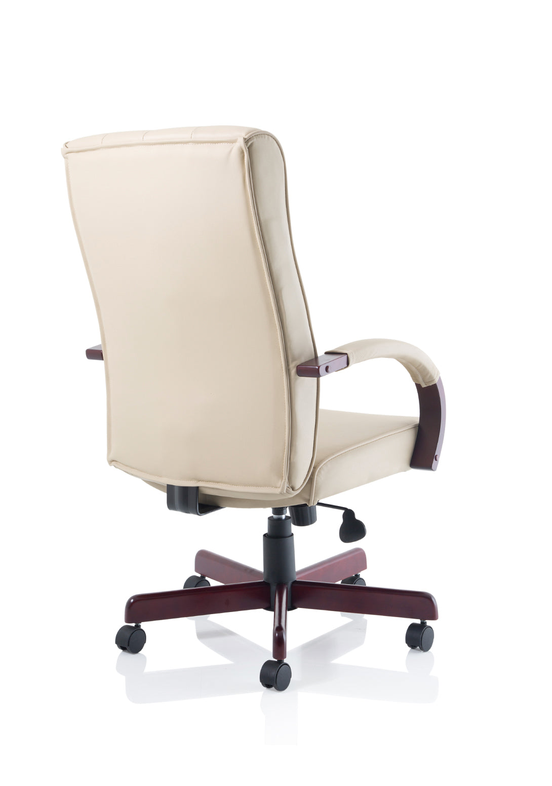Chesterfield High Back Leather Executive Swivel Office Chair with fixed Armrests