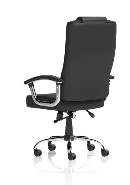 Moore Deluxe High Back Black Executive Office Chair with Arms