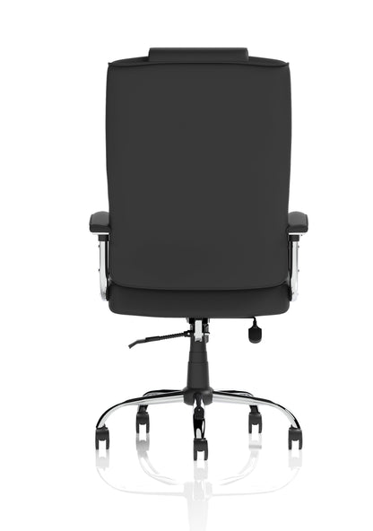 Moore Deluxe High Back Black Executive Office Chair with Arms