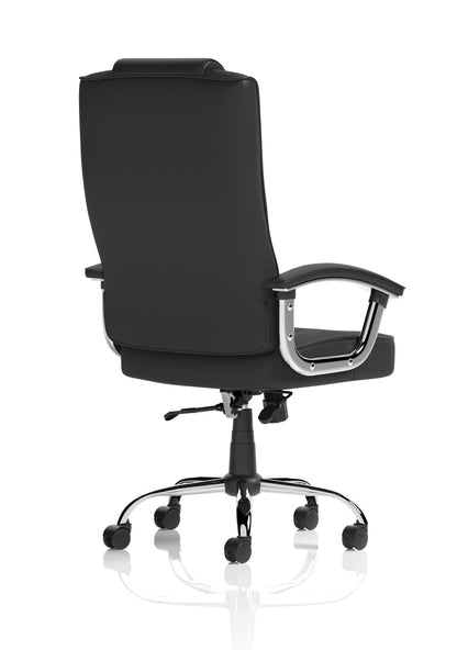 Moore Deluxe High Back Black Executive Office Chair with Arms