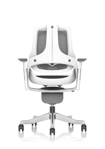 Zure High Back White Shell Mesh Executive Office Chair with Arms