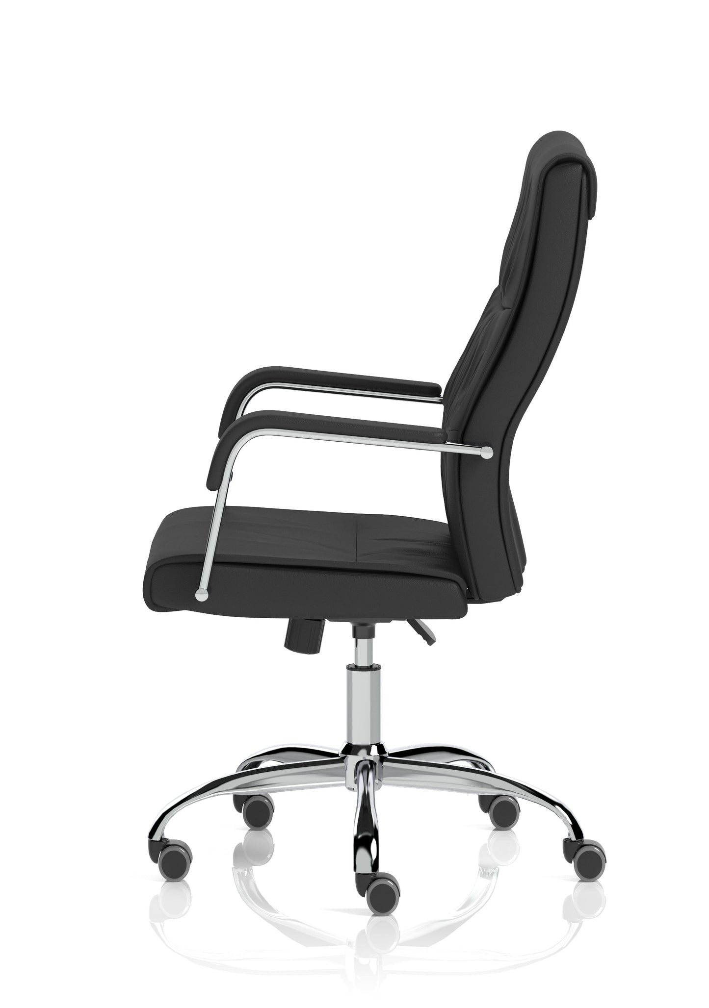 Carter High Back Black Leather Executive Office Chair with Arms