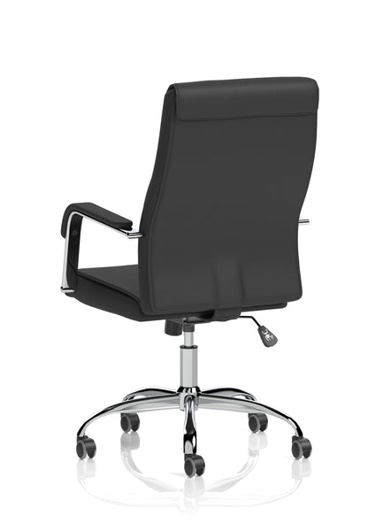 Carter High Back Black Leather Executive Office Chair with Arms