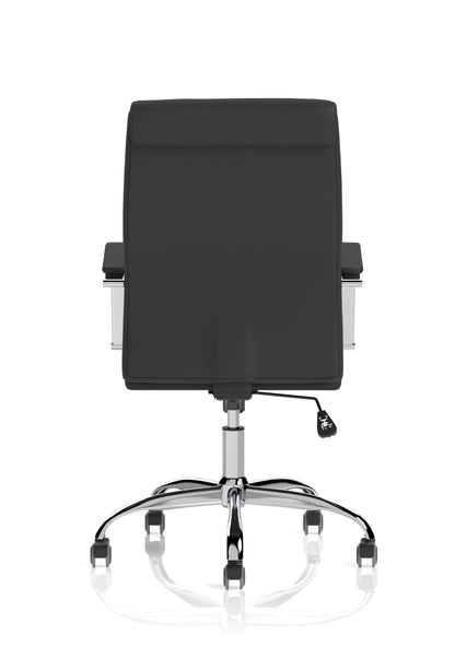 Carter High Back Black Leather Executive Office Chair with Arms