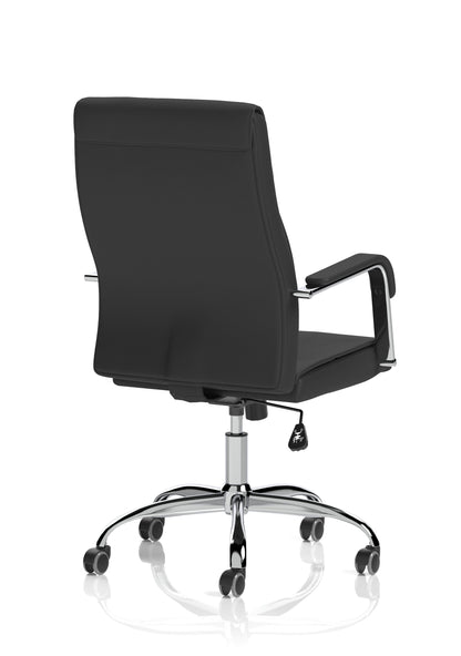 Carter High Back Black Leather Executive Office Chair with Arms