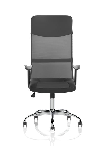 Vegalite High Mesh Back Black Executive Office Chair with Arms