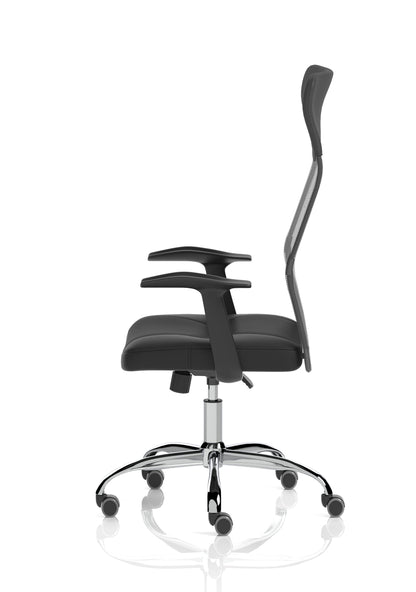 Vegalite High Mesh Back Black Executive Office Chair with Arms