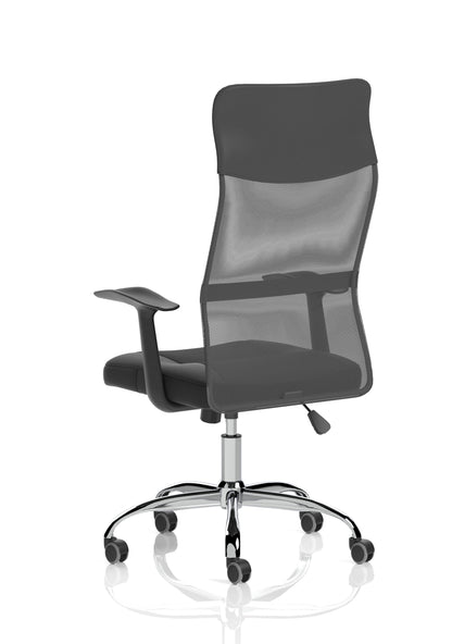 Vegalite High Mesh Back Black Executive Office Chair with Arms