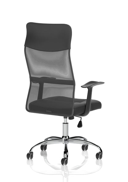 Vegalite High Mesh Back Black Executive Office Chair with Arms