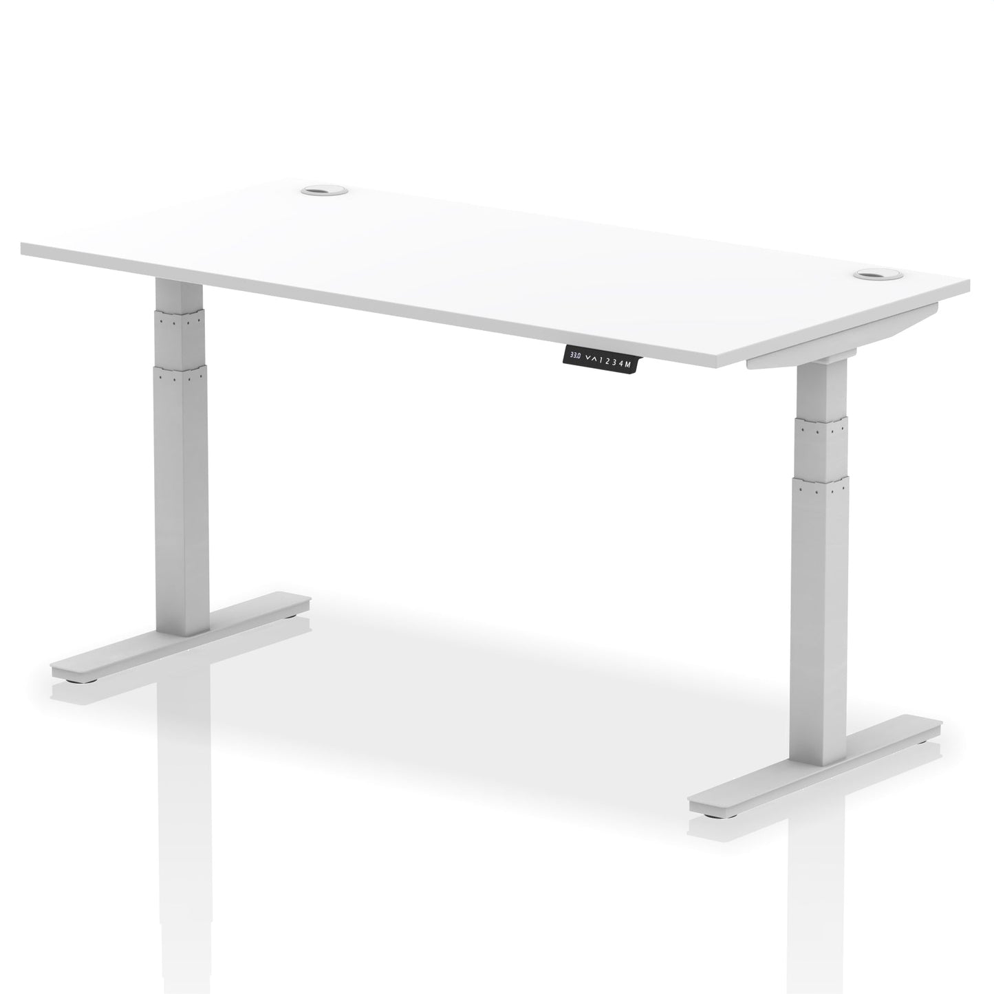 Air Height Adjustable Desk With Cable Ports and Memory Height Settings