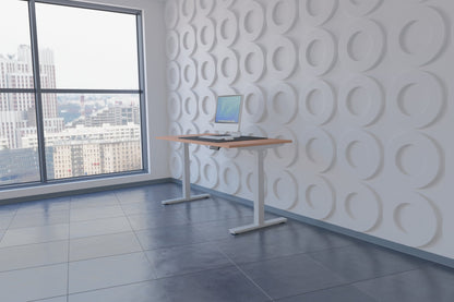 Air Height Adjustable Desk With Cable Ports and Memory Height Settings