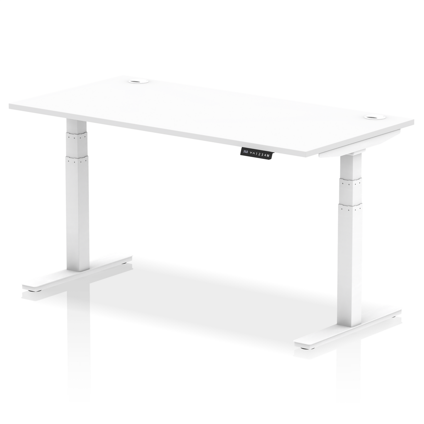 Air Height Adjustable Desk With Cable Ports and Memory Height Settings