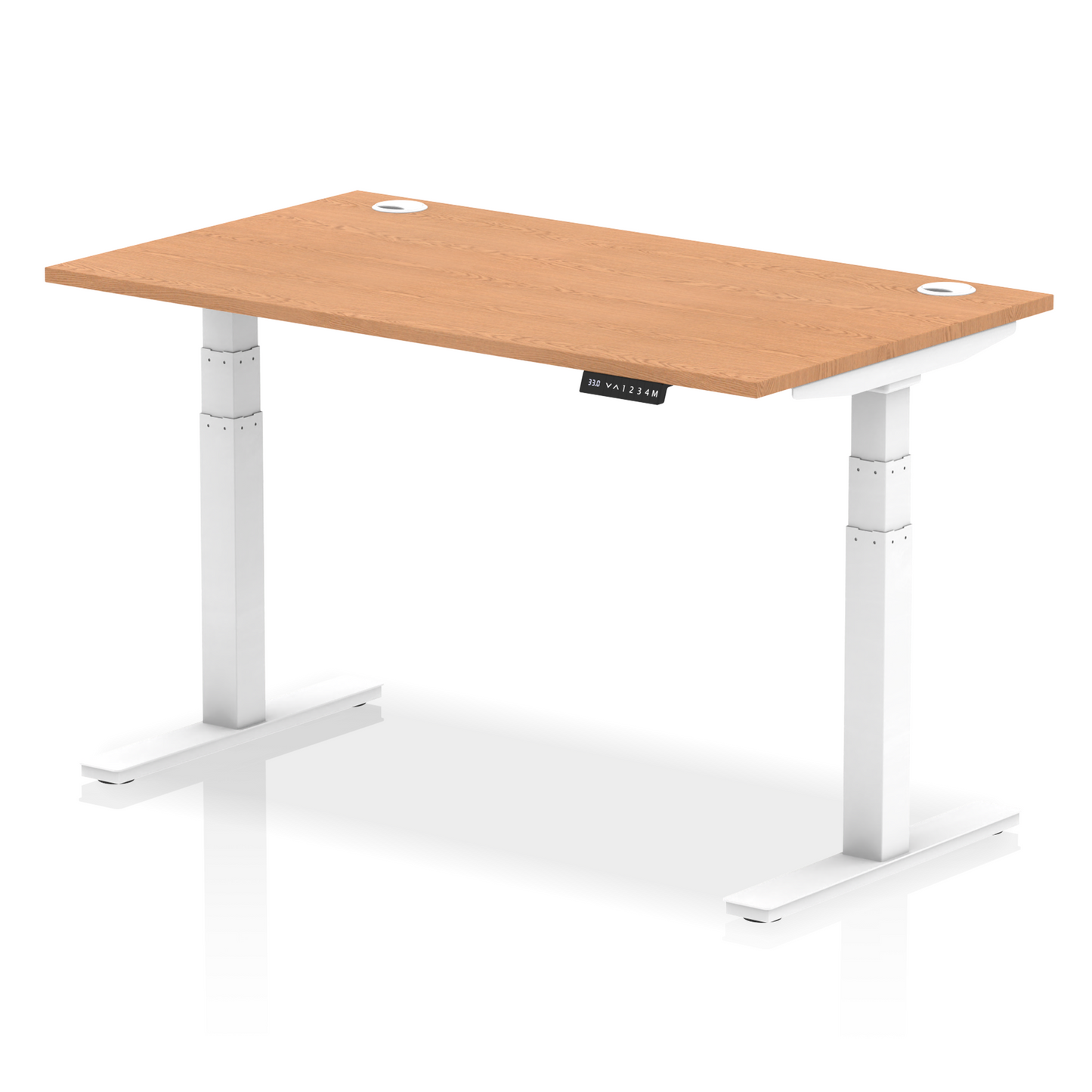 Air Height Adjustable Desk With Cable Ports and Memory Height Settings
