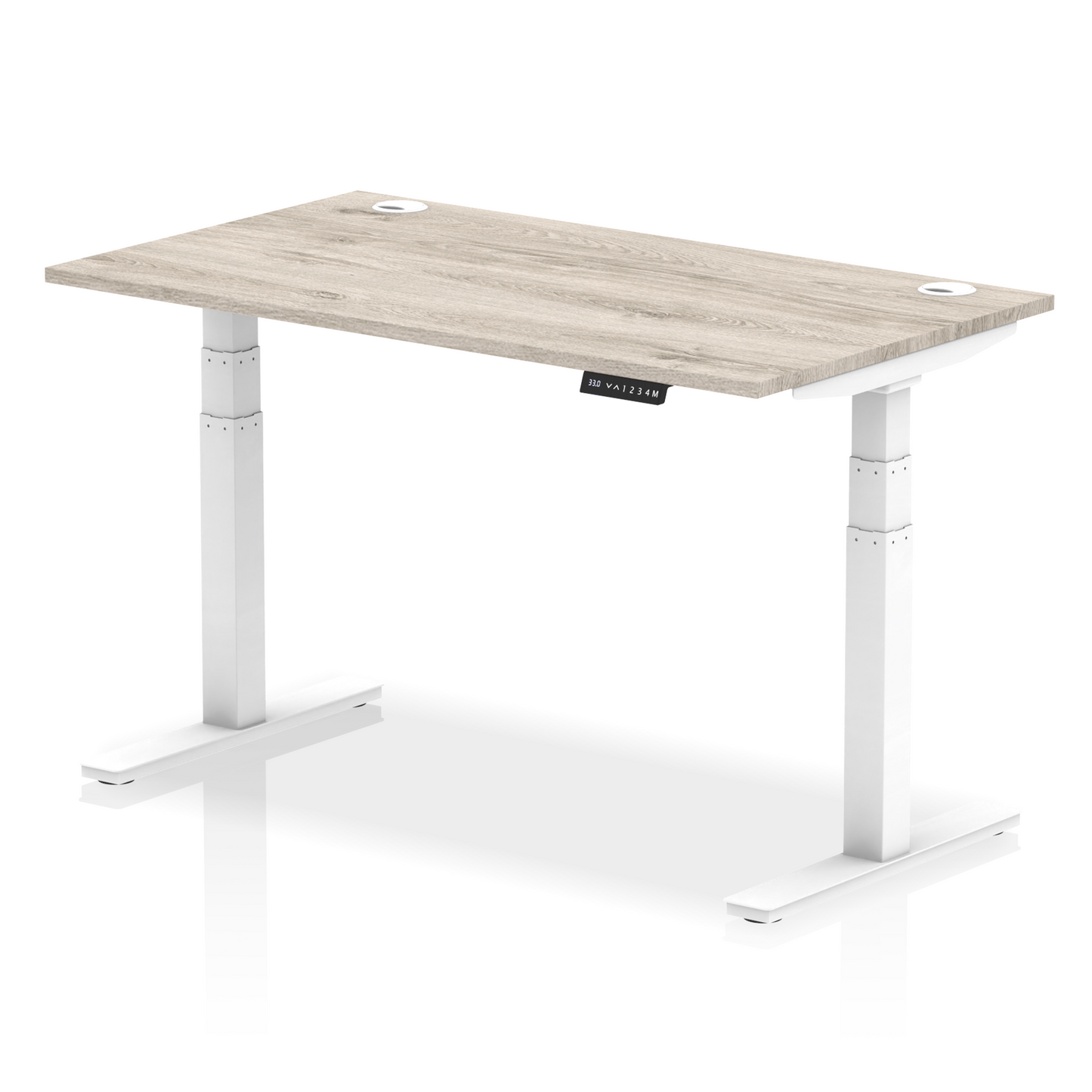 Air Height Adjustable Desk With Cable Ports and Memory Height Settings