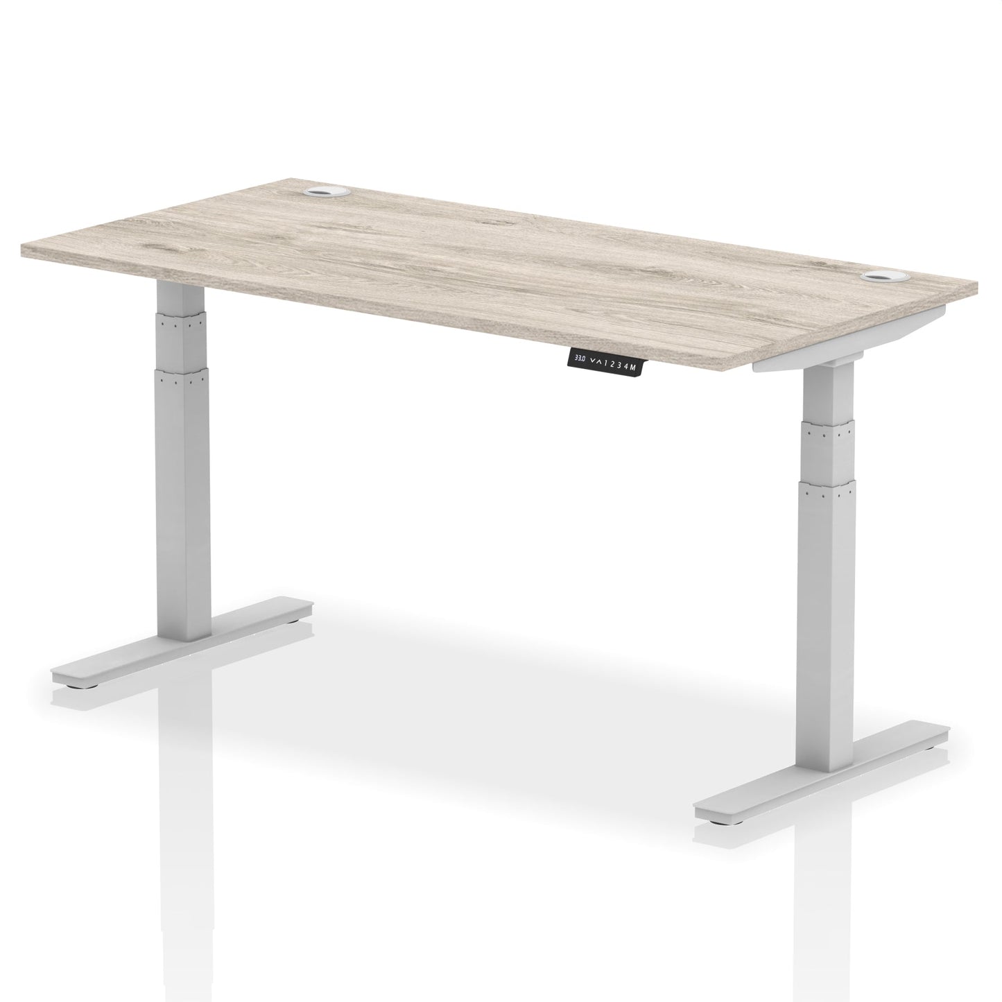 Air Height Adjustable Desk With Cable Ports and Memory Height Settings