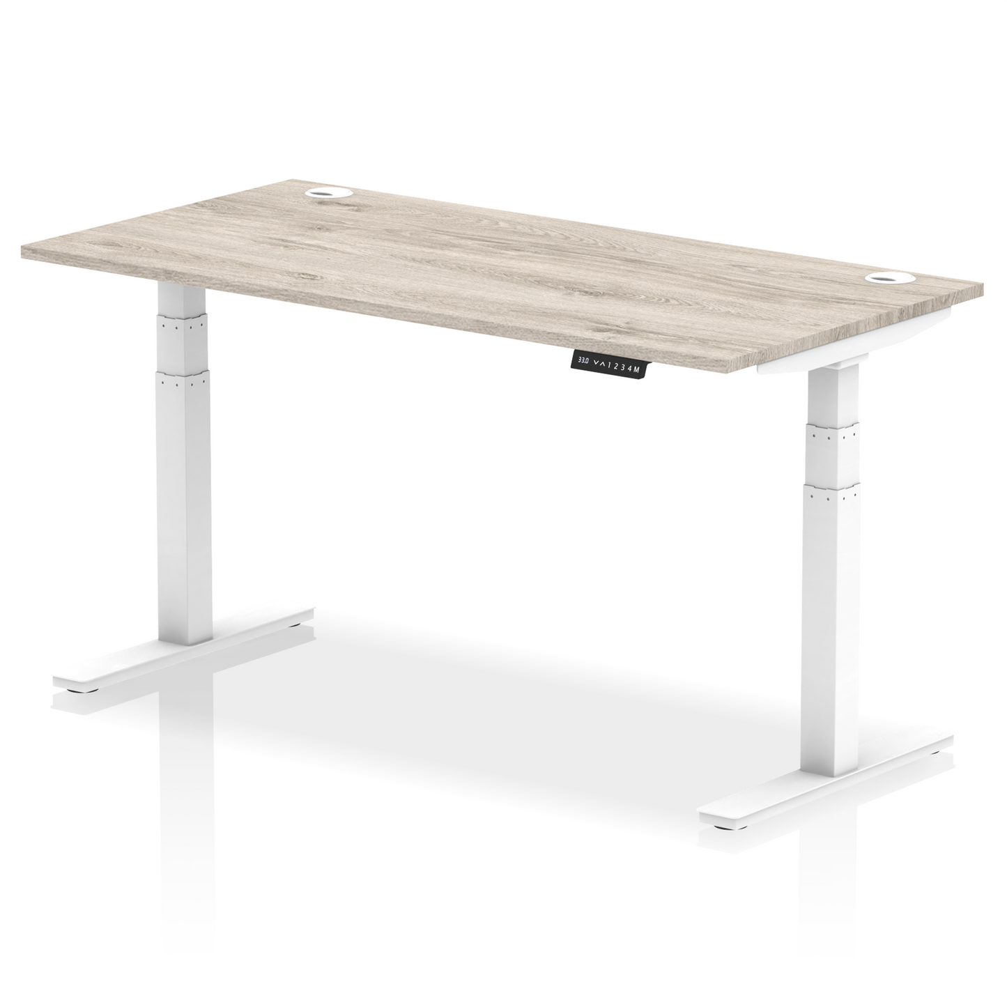 Air Height Adjustable Desk With Cable Ports and Memory Height Settings