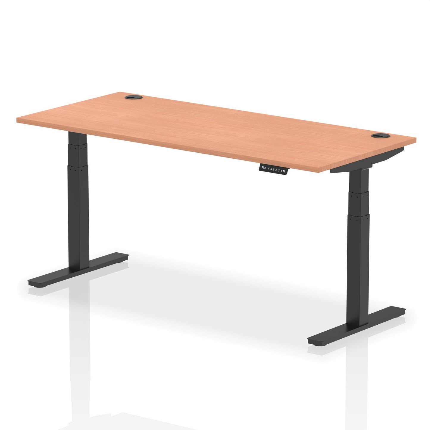 Air Height Adjustable Desk With Cable Ports and Memory Height Settings