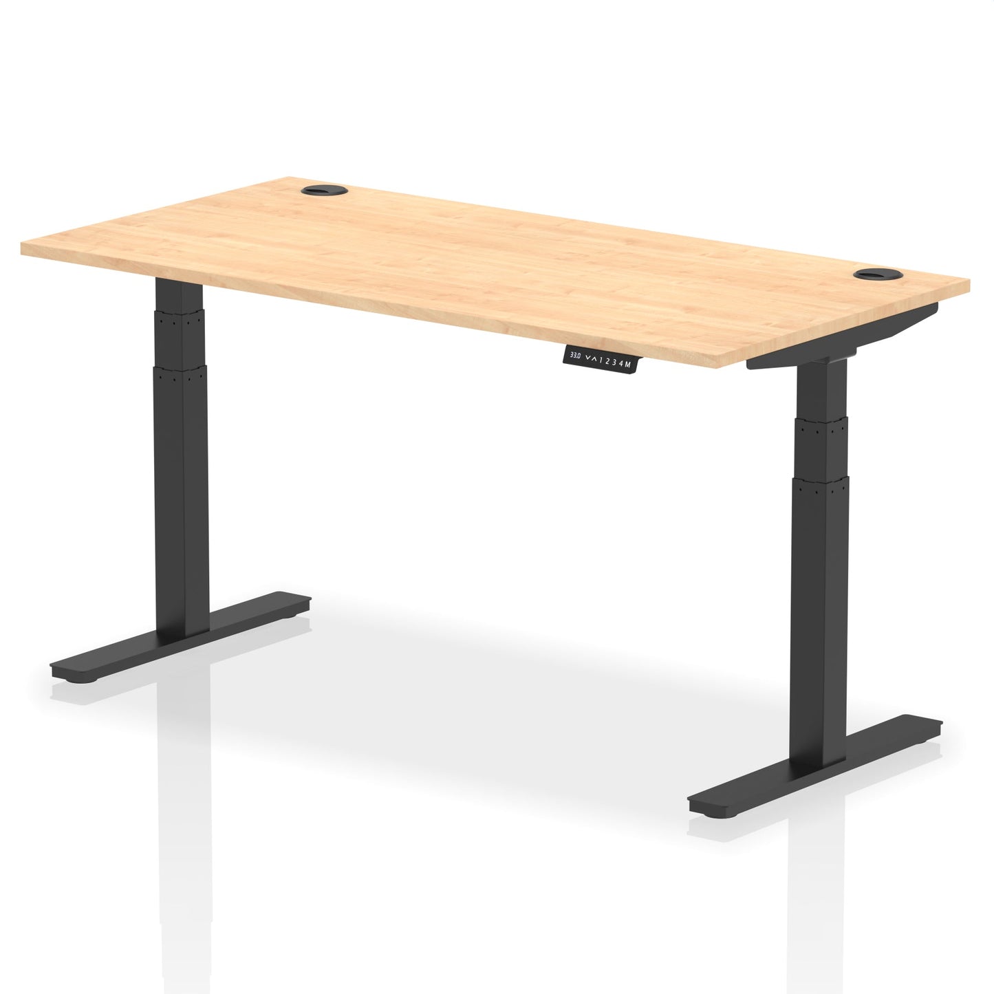 Air Height Adjustable Desk With Cable Ports and Memory Height Settings
