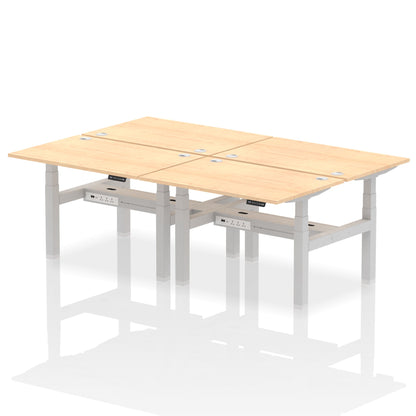 Air Back-to-Back Height Adjustable Bench Desk - 4 Person