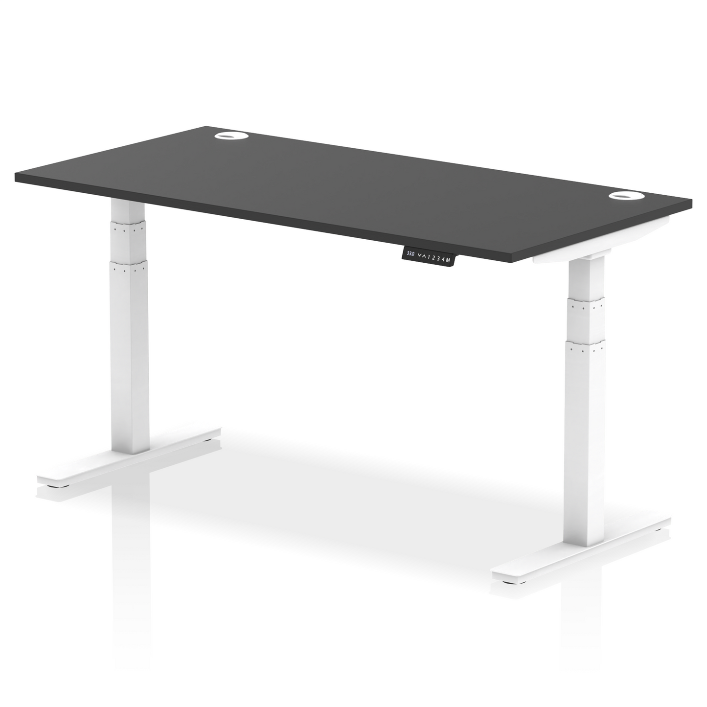 Air Height Adjustable Desk With Cable Ports and Memory Height Settings