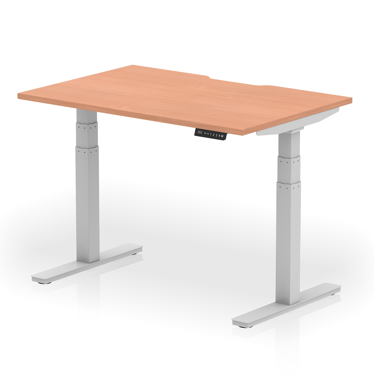 Air Scalloped Edge Height Adjustable Office Desk