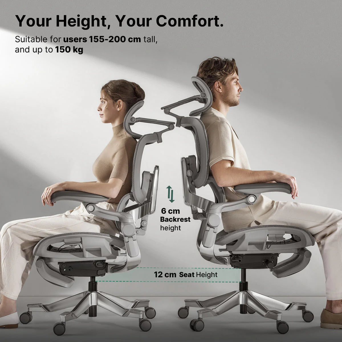 Hinomi H2 Pro Ergonomic Office Chair with Bi-Pivot Armrest
