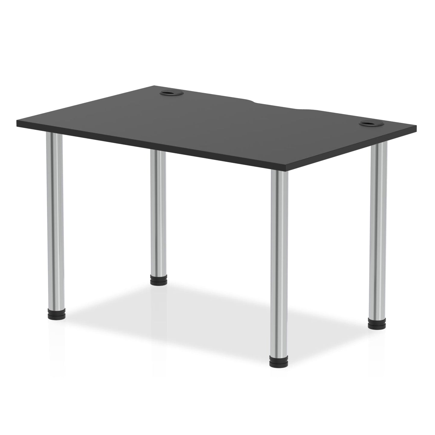 Impulse Black Series Straight Table with Post Leg