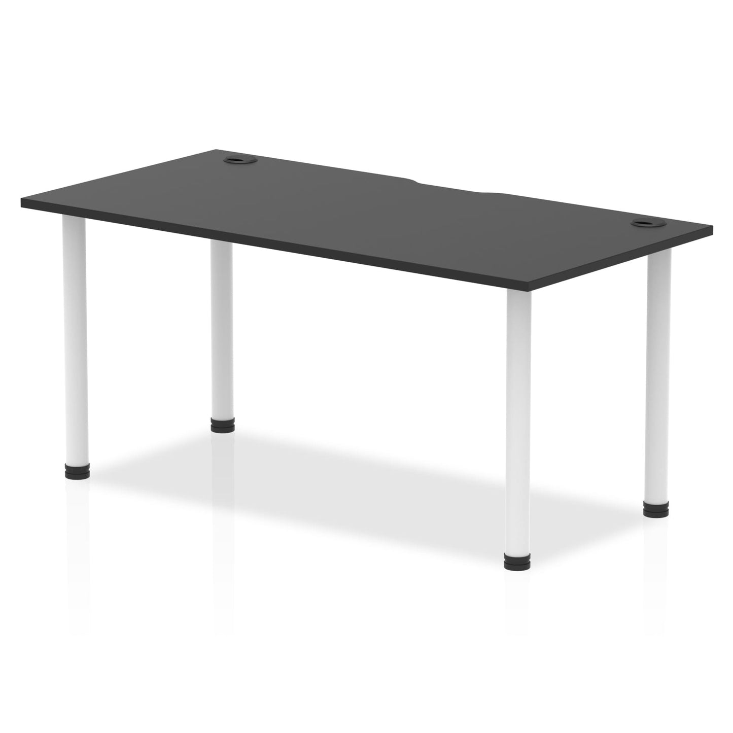 Impulse Black Series Straight Table with Post Leg