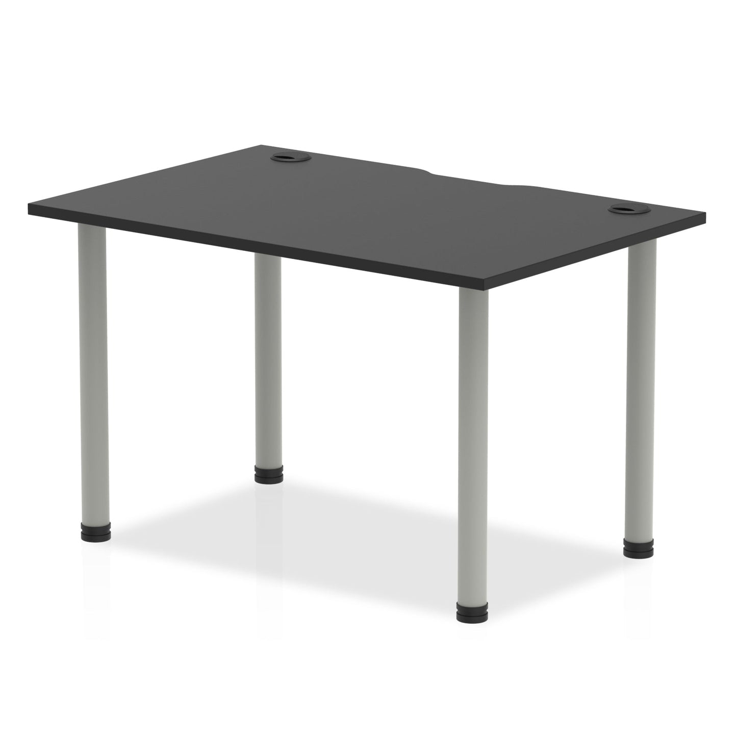 Impulse Black Series Straight Table with Post Leg