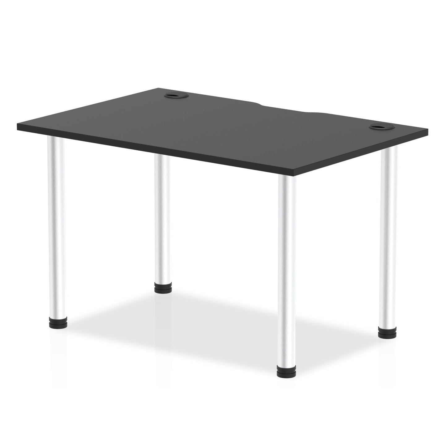 Impulse Black Series Straight Table with Post Leg