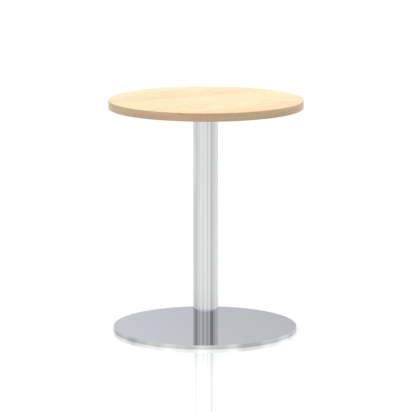 Italia Round Poseur Table Silver Leg