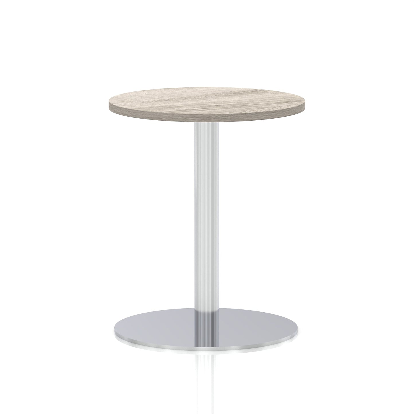 Italia Round Poseur Table Silver Leg