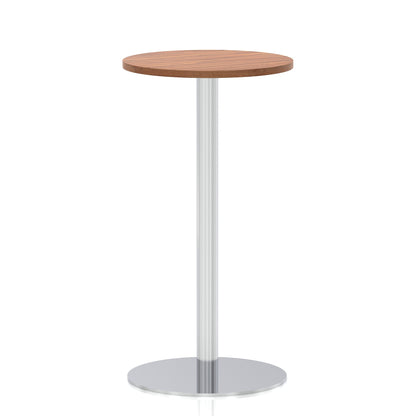 Italia Round Poseur Table Silver Leg