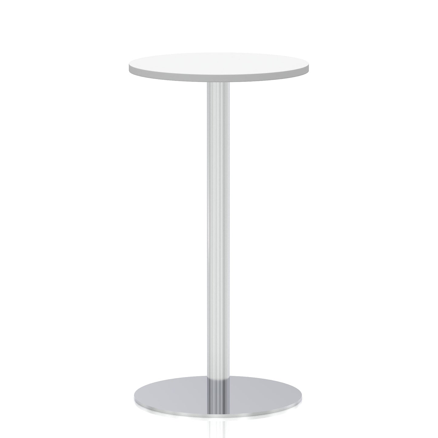 Italia Round Poseur Table Silver Leg