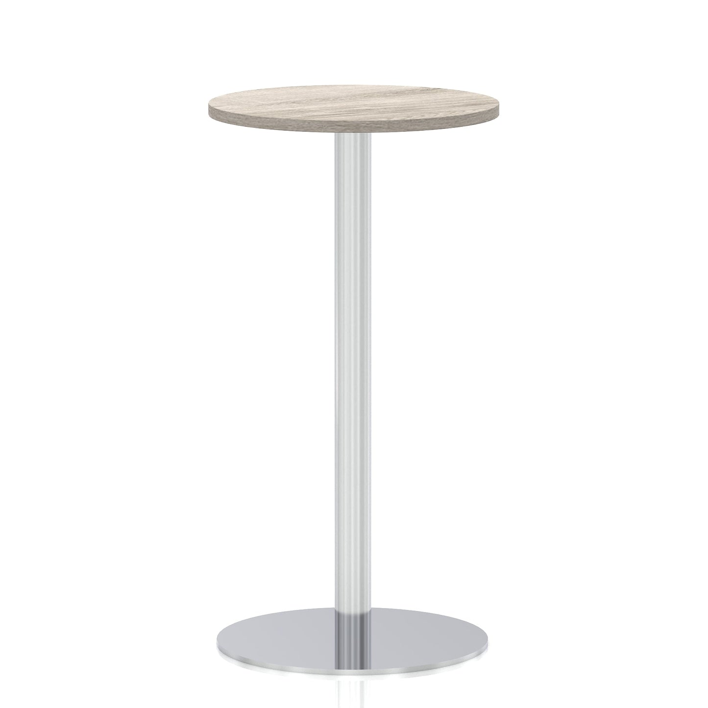 Italia Round Poseur Table Silver Leg