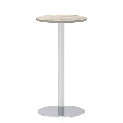 Italia Round Poseur Table Silver Leg