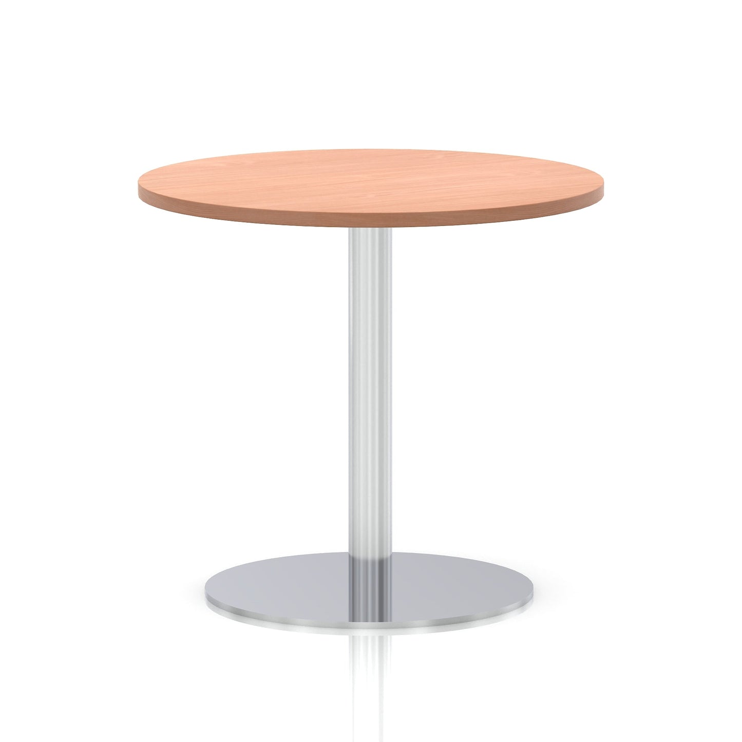Italia Round Poseur Table Silver Leg