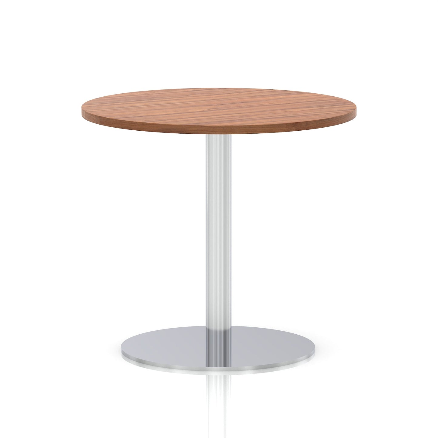 Italia Round Poseur Table Silver Leg