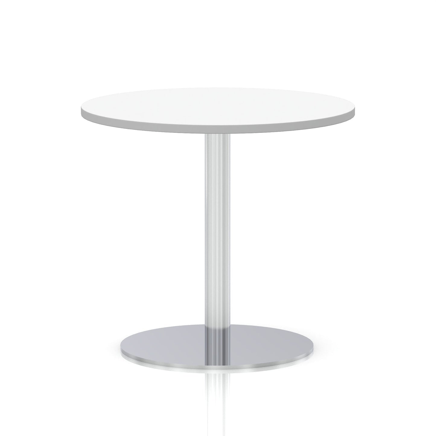 Italia Round Poseur Table Silver Leg