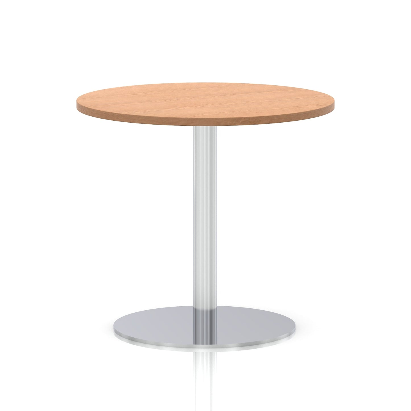 Italia Round Poseur Table Silver Leg