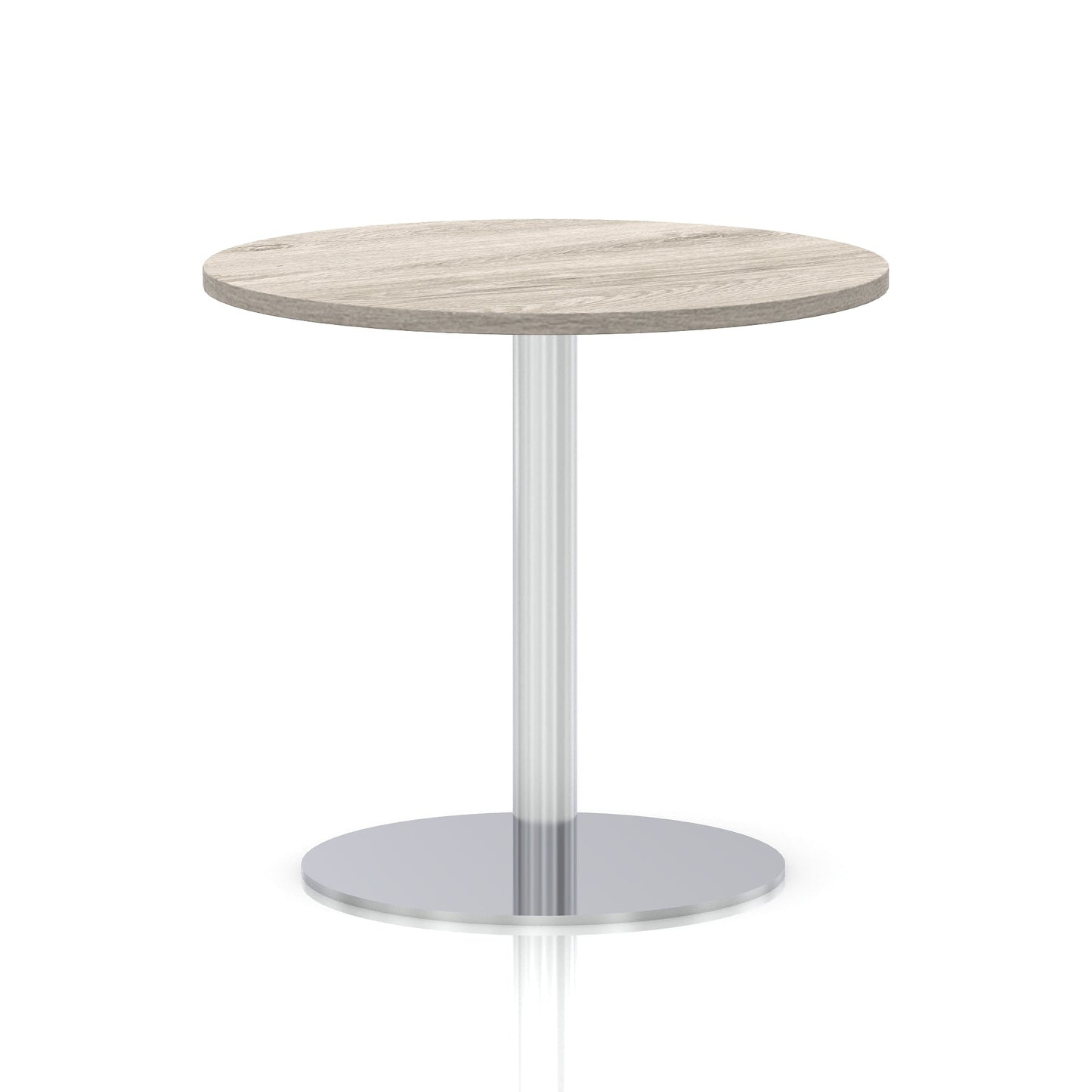 Italia Round Poseur Table Silver Leg